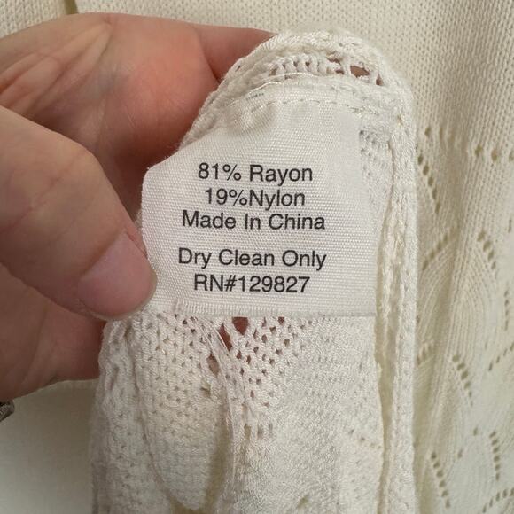 Jen's Pirate Booty Crochet Knit Bell Sleeve Whimsy Classic Maxi Dress M/L - Picture 5 of 6